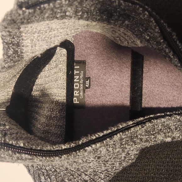 Like new Pronti Collection by Phita, 4XL Sweater. Lined. Black, grey, white - Picture 3 of 5